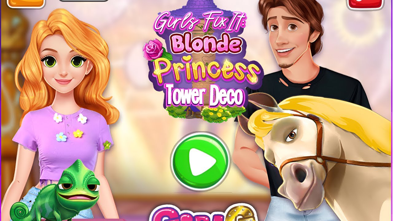 Girls Fix It: Blonde Princess Tower Deco #games #cleaning #gameplay # ...
