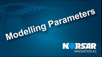 NORSAR-3D Modelling Parameters