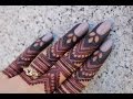 Intricate henna design for fingers by henna ckg