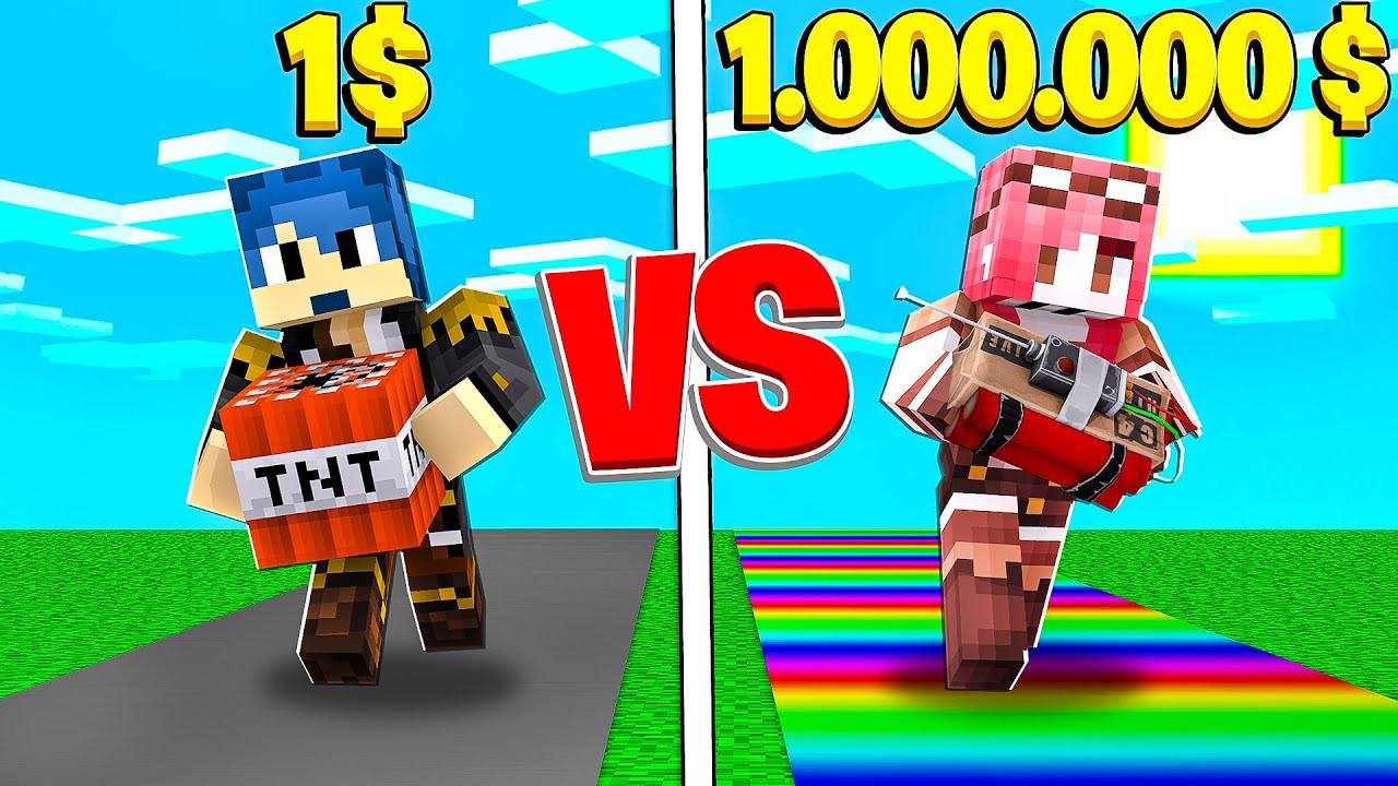 TNT DA 1€ VS TNT DA 1.000.000€! - MINECRAFT TNT DA 1€ VS TNT DA 1.000.000€! - MINECRAFT