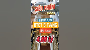Quận 3 | Siêu phẩm 3,5m x 5,5m 5 Tầng 2PN 3WC hẻm 4m gần Chợ Bàn Cờ #nhaphosaigon