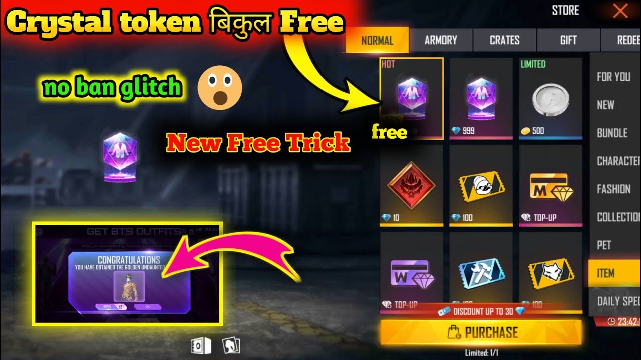 How to get free Bts Crystal Token in Store|How to get unlimited Bts Crystal Token and 7 BTS BUNDLE