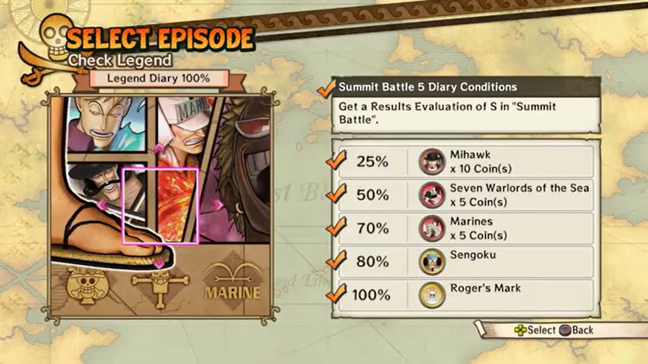 ONE PIECE: PIRATE WARRIORS 3_ Complete Treasure Event & Get All "S" in " Summit Battle '