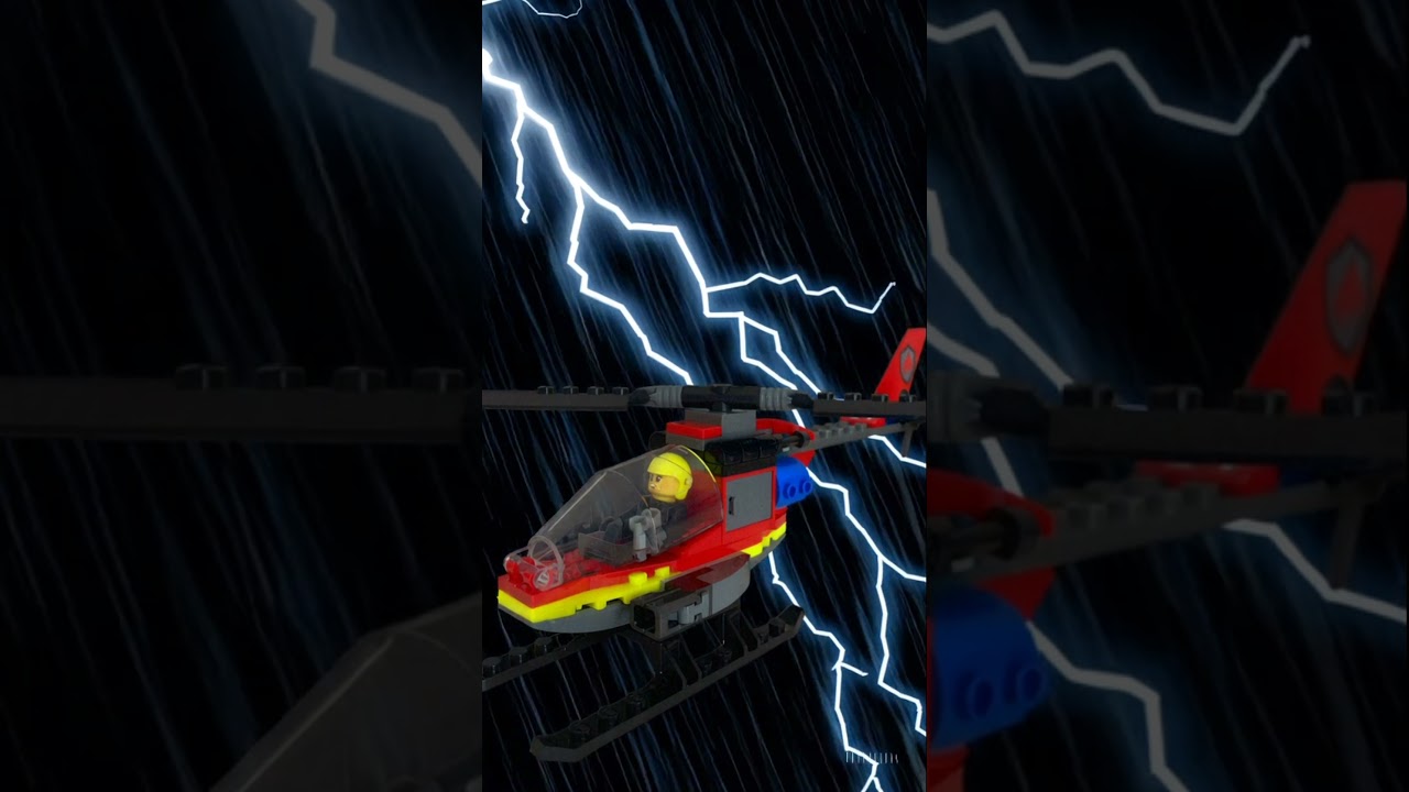 LEGO Helicopter vs Thunderstorm – Epic Flight Adventure