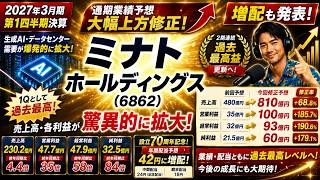 ミナトHd 68621Q決算戦略的飛躍8月10日発表