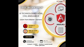 FREE WORKSHOP ON UI TECHNOLOGIES-HTML, CSS, ANGULARJS News
