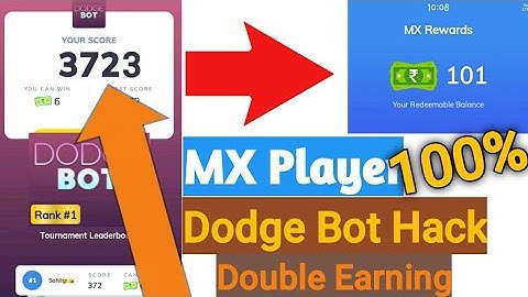 Mx Player Game Hack Dodge Bot Trick - Daily Earn Trick ( Playing $ Earning )Tips