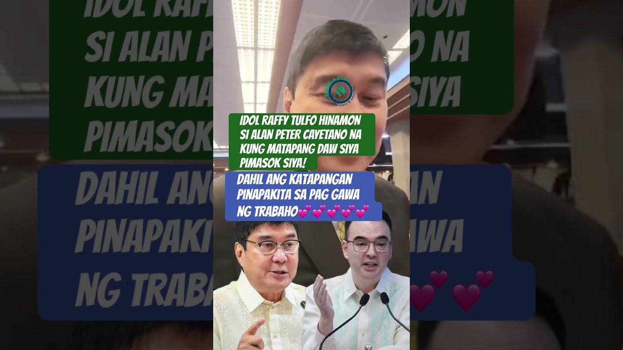 RAFFY TULFO KAY ALAN PETER CAYETANO KUNG MATAPANG KA PUMASOK KA! #raffytulfo #alanpetercayetano
