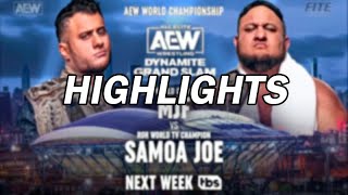 Samoa Joe vs. MJF | AEW Dynamite | Highlights |