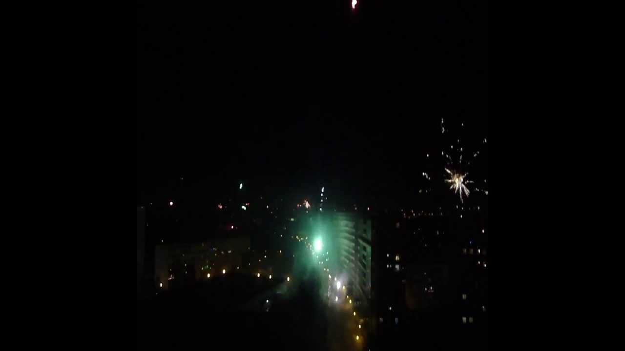 Silvester Feuerwerk 2014  Germany (Halle) - New Year's Eve fireworks 2014