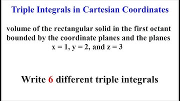 6 Triple Integrals For The Volume Of The Rectangular Solid | Triple Integrals.