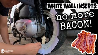 MAINTAINING MY WHITE SIDE WALL TIRE INSERTS| DIY | EASY AND PRACTICAL