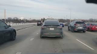 Memorial Bridge to I-295 North via I-395N & 695E | D.C. Dashcam (No Narration)