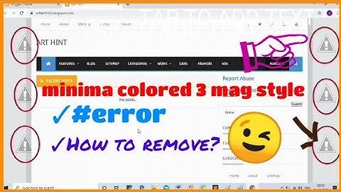 Minima colored 3 mag style error How to remove?