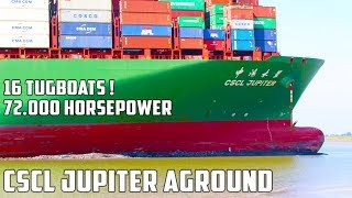 Refloating the CSCL Jupiter 14th of August 2017