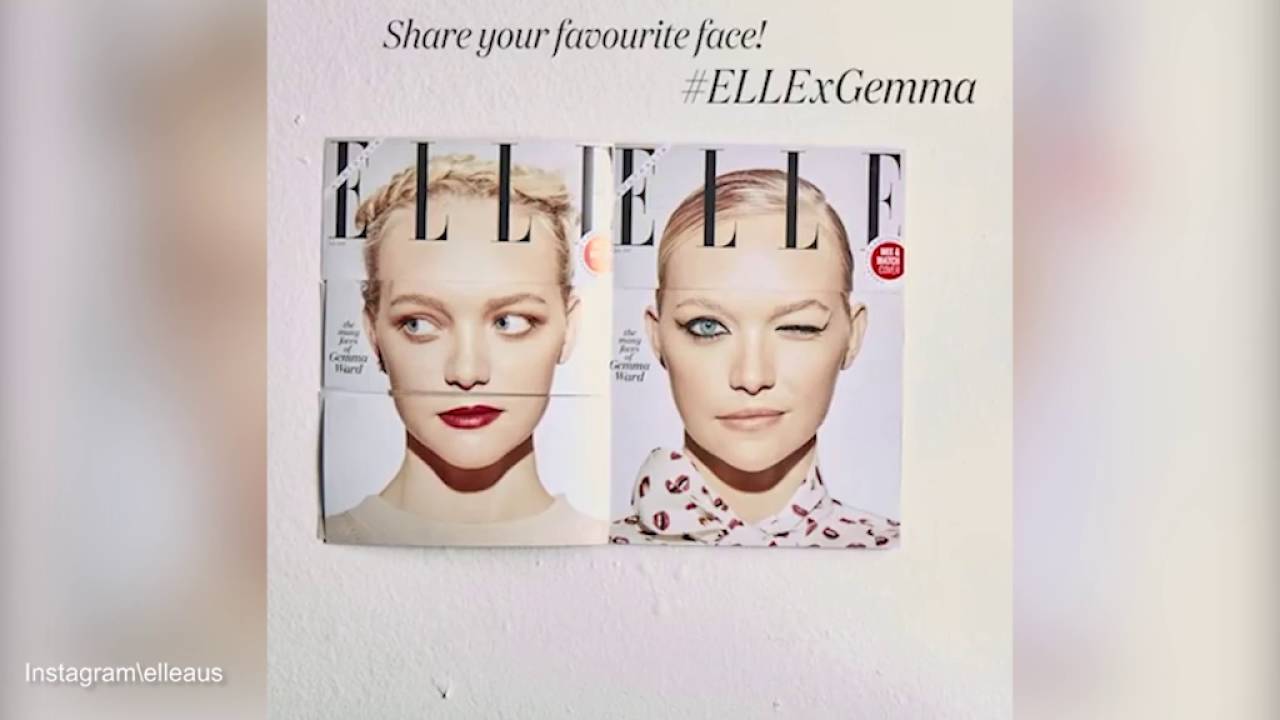 Elle Australia reveal their innovative Gemma Ward cover
