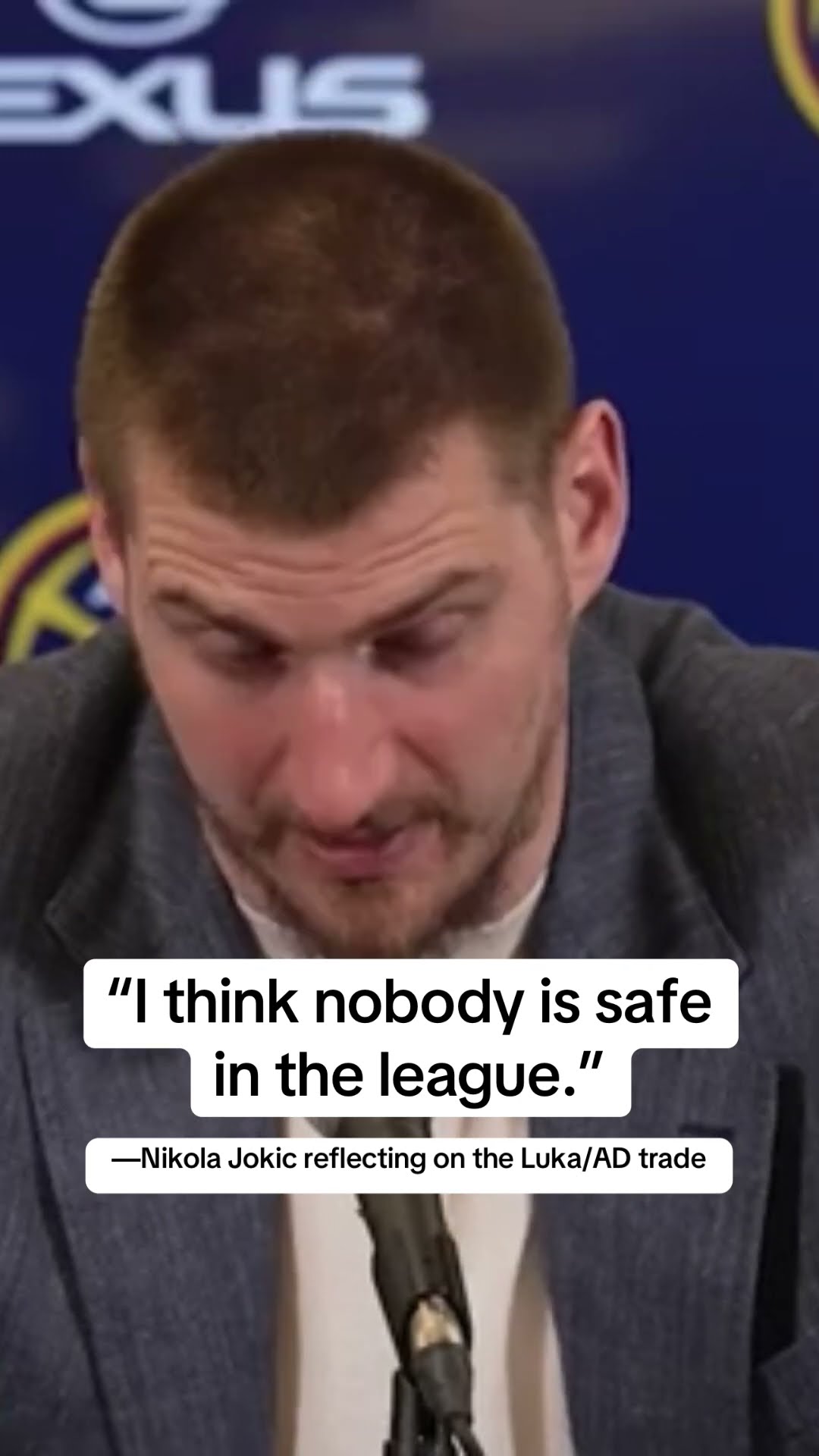 Jokic's thoughts after the Luka-AD trade ?