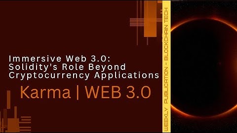 Immersive Web 3.0: Solidity