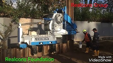 Realcons Foundation Miền Bắc thi công ép cừ Larsen bằng Robot tại Hà Nội.Tel:0902.768.082
