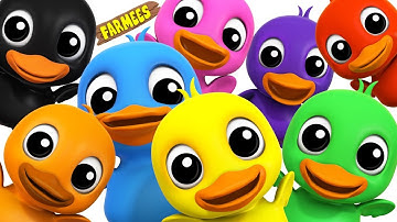 Learn Colors With Ducks | Learning colors song for Kids by Farmees
