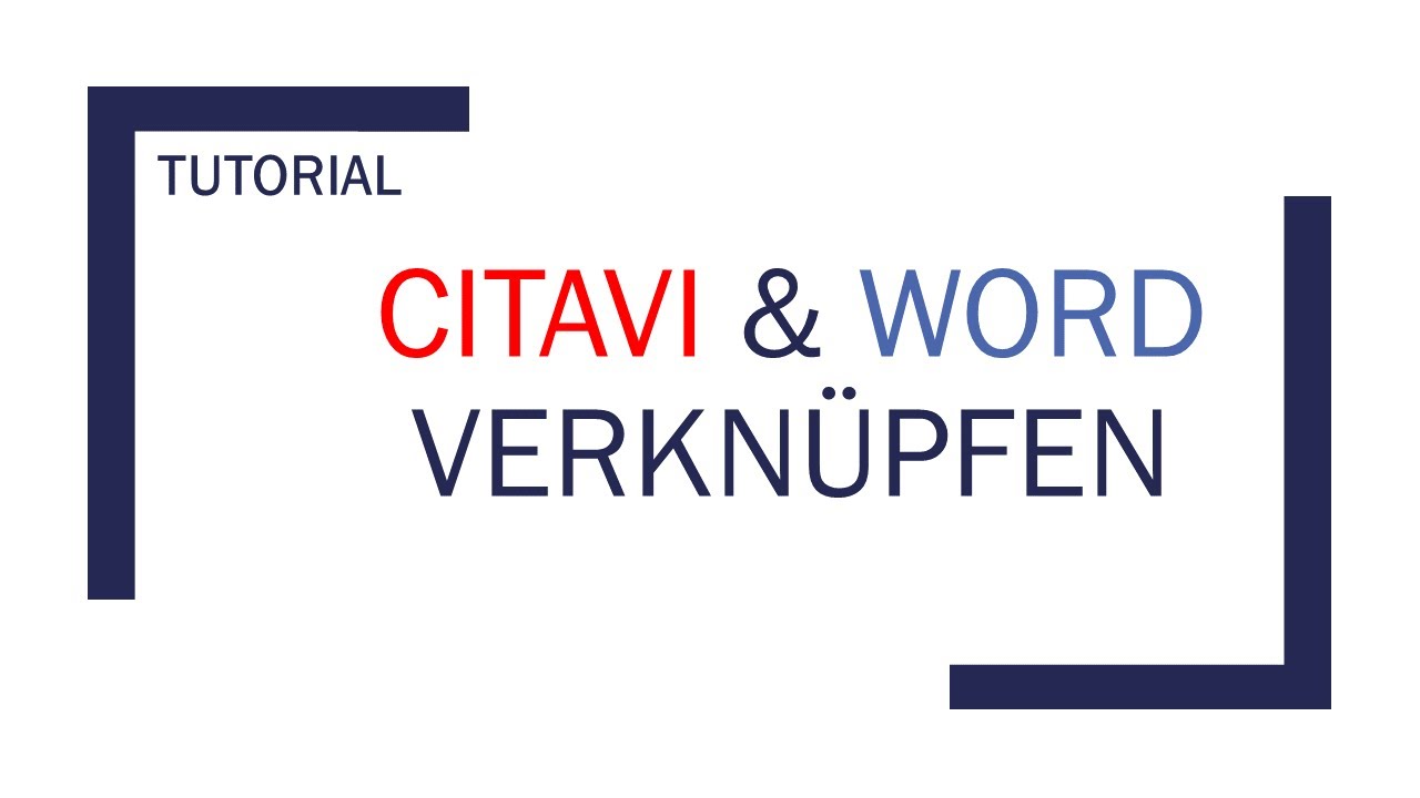  Update Citavi-Tutorial: Mit Word verknüpfen