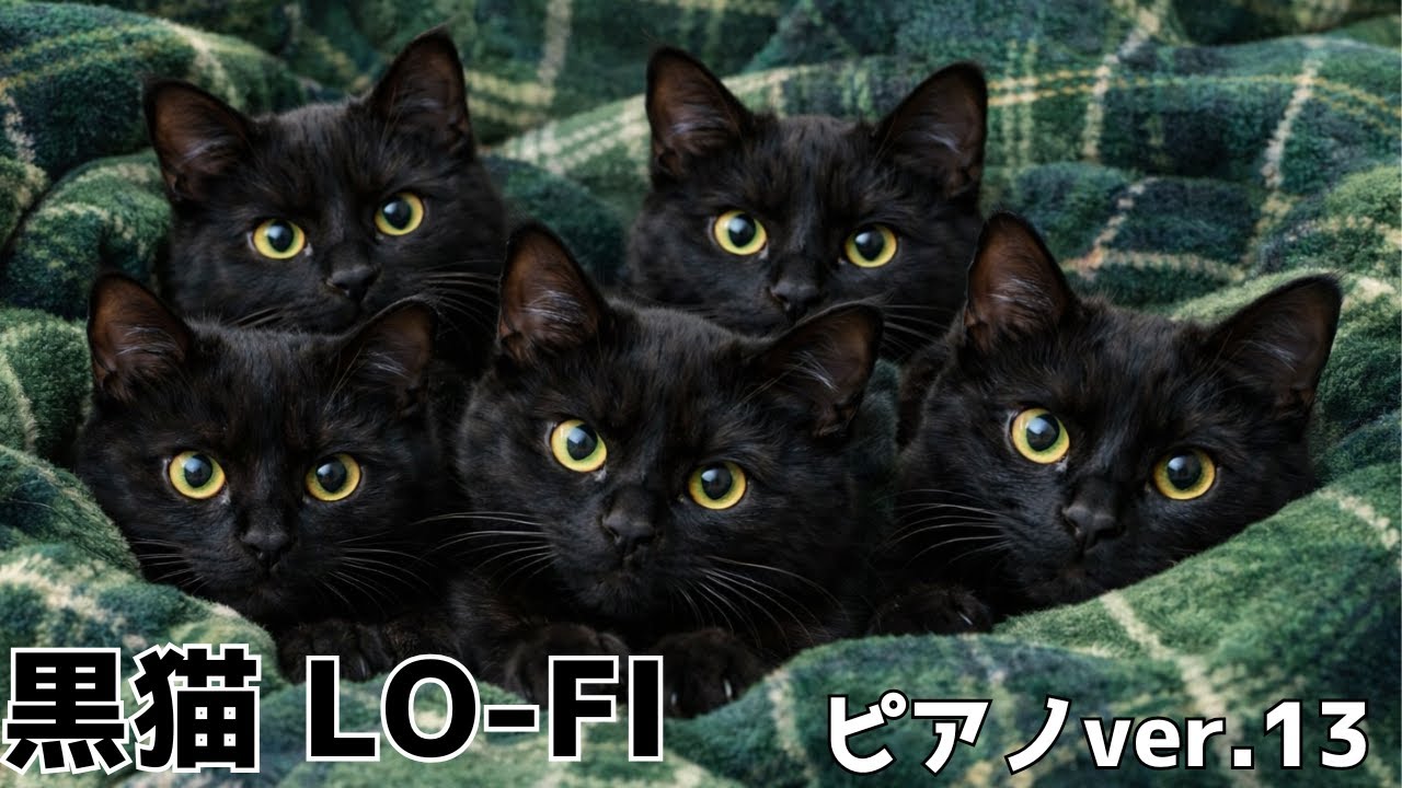 【ローファイ黒猫ピアノ 癒やしのBGM ver.13】