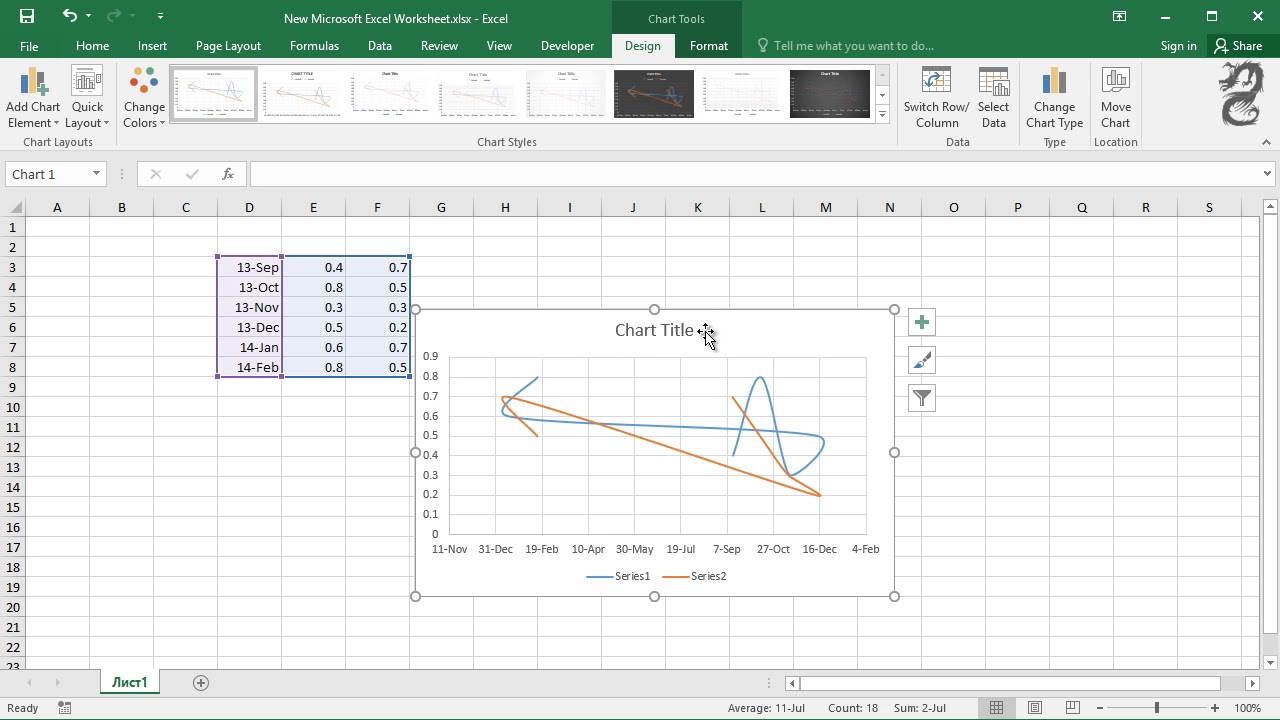 Excel Smooth Line Chart