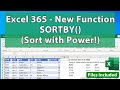 Power Sorting in Excel with SORTBY() - New Excel 365 Function to Sort Data