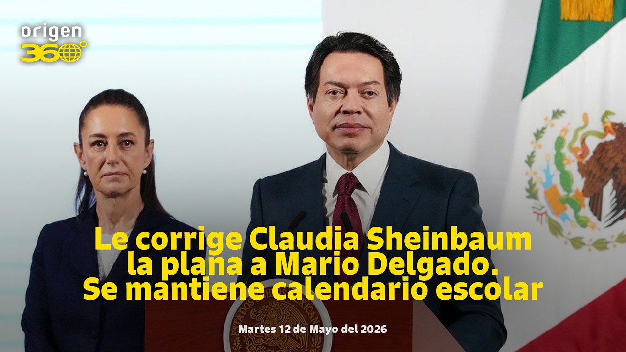 En Vivo | Le corrige Claudia Sheinbaum la plana a Mario Delgado. Se mantiene calendario escolar