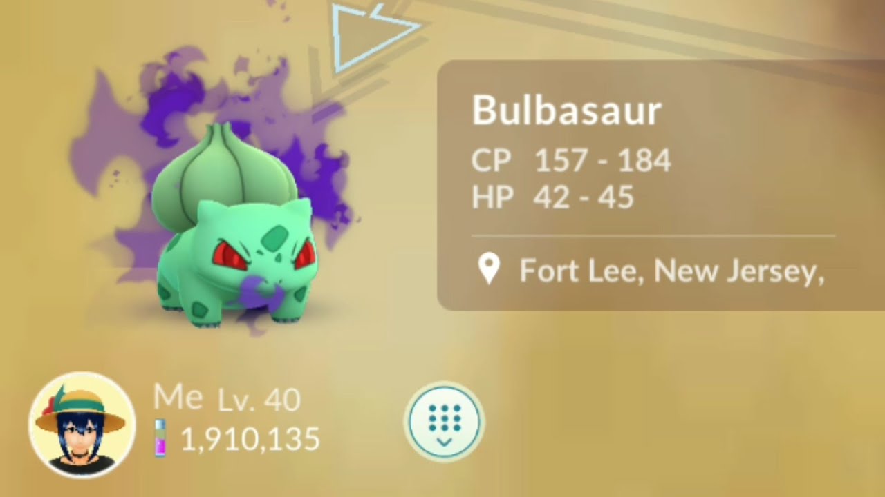 Shiny Shadow Bulbasaur Pokemon Trade Go