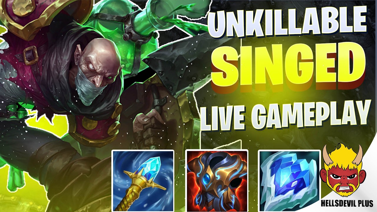 SINGED CRAZY UNKILLABLE BUILD!!! - Wild Rift HellsDevil Plus Gameplay
