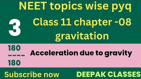acceleration due to gravity neet pyq | gravitation neet pyq || neet chapter wise pyq