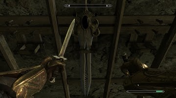 Skyrim Anniversary Edition | How to get weapons unstuck from weapons rack | 2021