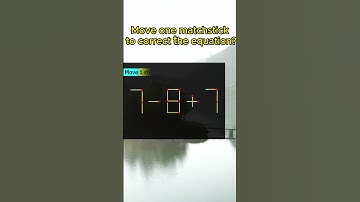Matchstick puzzle 7-8+7 #quiz #iqtest #matchstick #puzzle #math #matchstickpuzzle #matchstickgame
