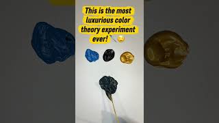 Mixing real GOLD paint with blue and black! 😱✨