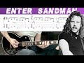 Metallica  enter sandman guitar cover with tab  lesson