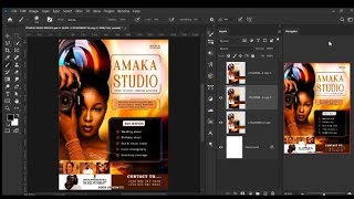 How I Designed This AMAKA STUDIO Flyer in Photoshop | Full Step by Step Tutorial 2026
