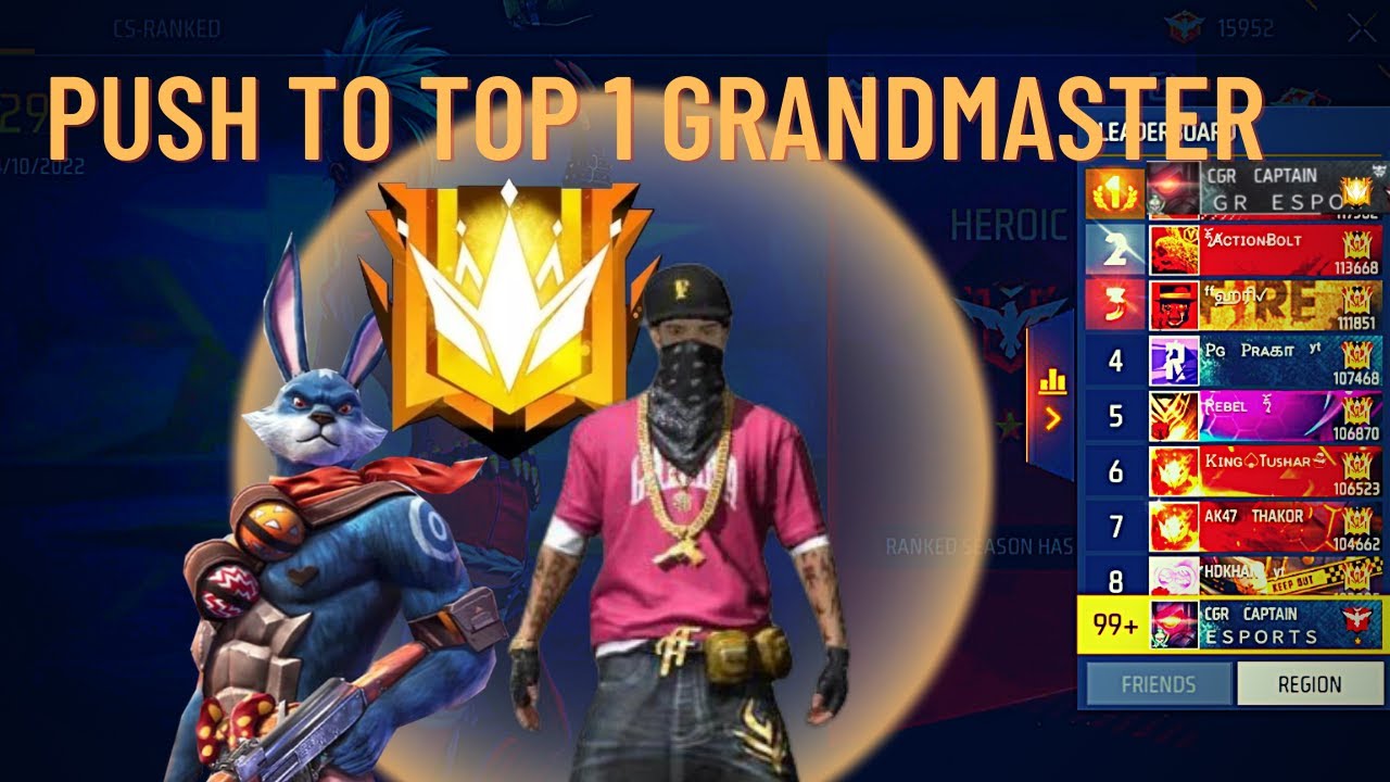 PUSH TO TOP 1 GRANDMASTER BR RANKED NEW SEASON LIVE #FREEFIRE#2BGAMER# ...