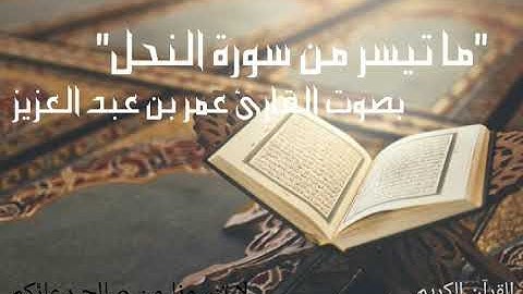 راحة نفسية "ما تيسر من سورة النحل"_بصوت القارئ عمر بن عبد العزيز