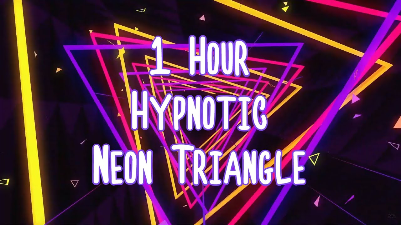 [1 Hour] Hypnotic Neon Triangle | Screensaver | Background Video