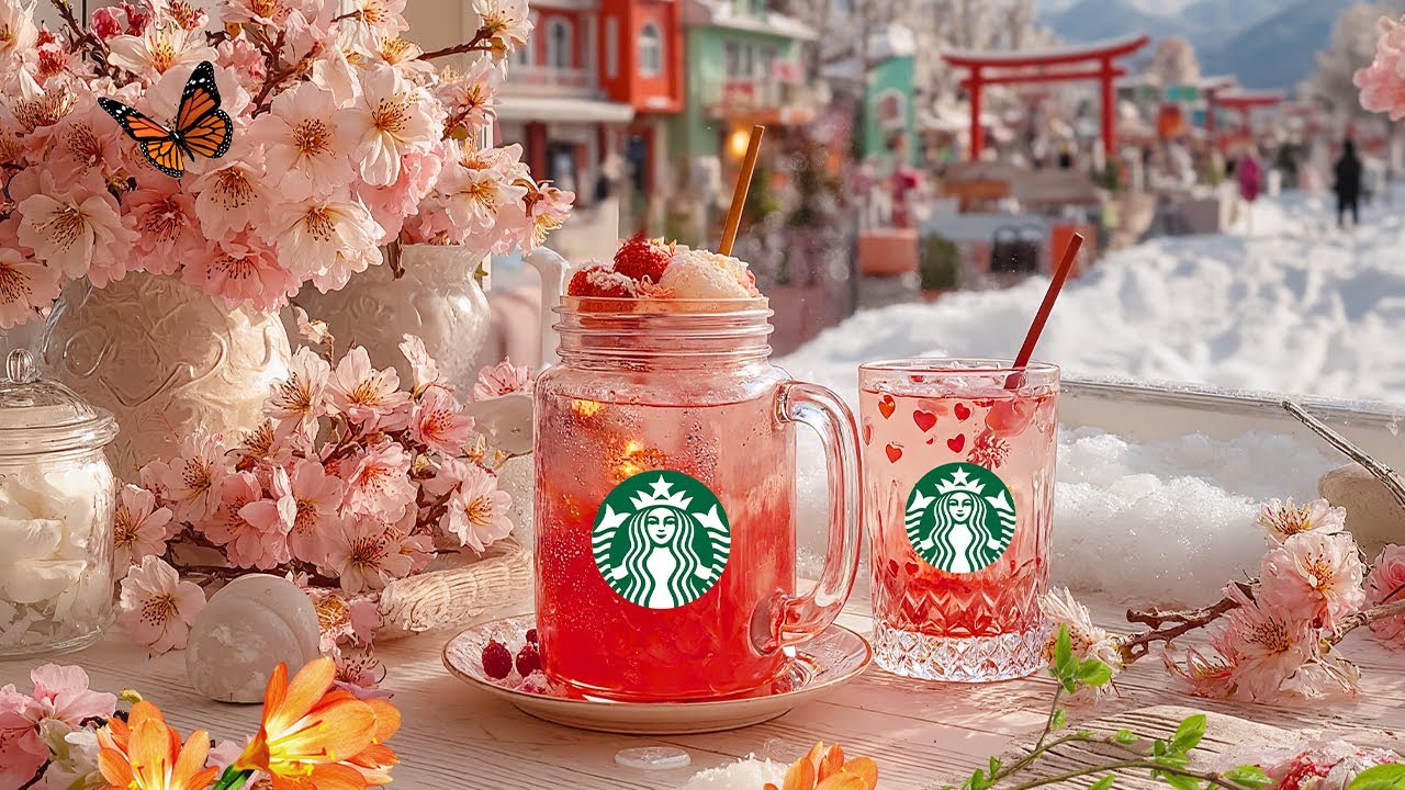 【スタバBGM 広告なし】春の桜カフェJAZZ 🌸 集中力・作業用・リラックス・癒やしのピアノ音楽 - Spring Sakura Starbucks Jazz