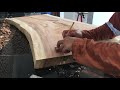 DIY acacia wood slab center table