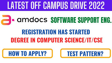 Amdocs Hiring Software Support Engineer | Latest Off Campus Drive 2022 | Jobs | Fresher | Must Watch
