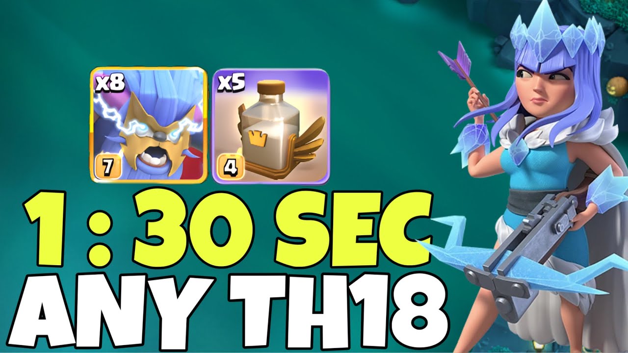 Атака с помощью СУПЕР ЙЕТИ на TH18 в Clash of Clans | Лучшая стратегия атаки на TH18 с помощью СУ...