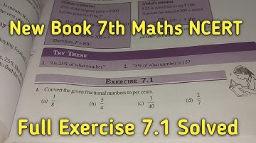 Chapter 7 Ex-7.1 Comparing Quantities || Class 7 Maths New Book