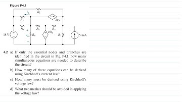 Problem 4.2 (Nilsson Riedel) Electric Circuits 12th Edition - Number of Equations