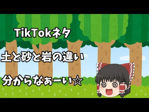 【TikTokネタ】土と砂と岩の違い、ワカラナァーイ☆