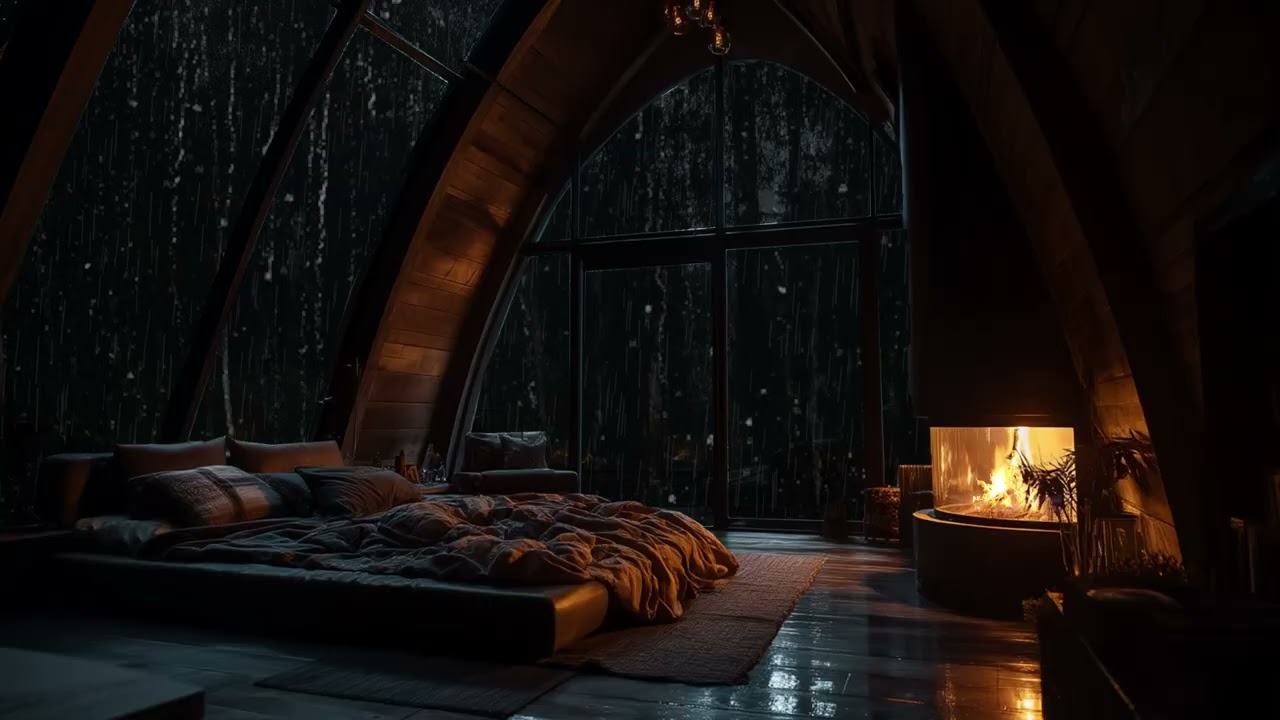 Listening to Rain at Midnight | Calm Ambient Sounds for Focus