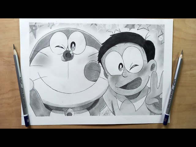 How to draw A Doraemon || Doraemon Drawing For Childrens -step by step ||  Pencil Drawing - YouTube