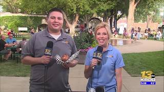 KRDO13s Danny Mata tries Colorado State Fair turkey leg on air